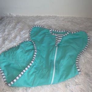 Insülar Swaddling Baby Bag Cotton Mint Green Full Zip 3-6 Months